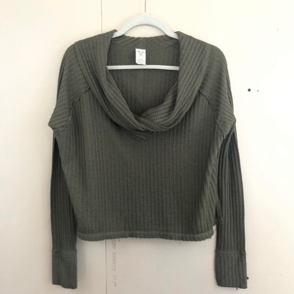 Free People Cropped Cowl Neck